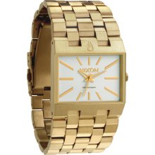 Nixon A085504 Men's The Ticket White Dial Gold Plated Stainless Steel