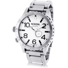 Nixon Men's 51-30 A057100-00 White Stainless-Steel Quartz Watch with White Dial