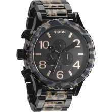 Nixon Men's 51-30 Chrono Black and Leopard Pattern Watch (Black/leopard)