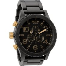 Nixon Men's 51-30 Chrono Matte Black and Gold Watch ...