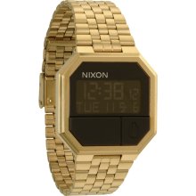 Nixon Men's 'Re-Run A158' All Goldtone Watch (Black)