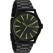 Nixon SENTRY SS WATCH (ALL BLACK/LUM) O/S :: ALL BLACK/LUM