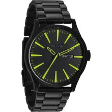 Nixon Sentry SS Watch- All Black/Lum