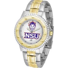 Northwestern State Demons NSU Mens Stainless 23Kt Watch