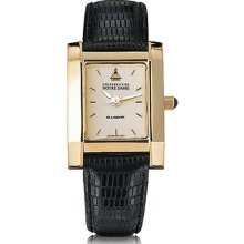 Notre Dame Women's Swiss Watch - Gold Quad w/ Leather