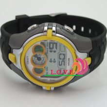 Ohsen Digital Quartz 3atm Water Resistant Alarm Stopwatch Sport Wrist Watches