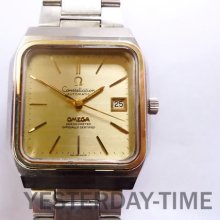 Omega 1972 Constellation Chronometer 23 Jewel Swiss Stainless Steel & Gold Gents Automatic Watch