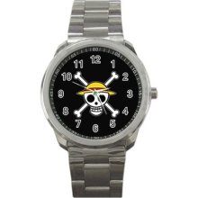 One Piece Luffy Zoro Nami Sanji Usopp Pirate Anime Manga Sport Metal Watch