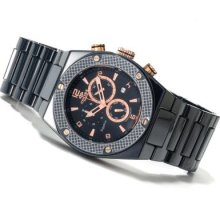 Oniss Men's Torque Swiss Quartz Chronograph Ceramic Bracelet Watch