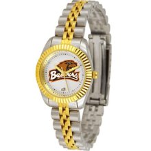 Oregon State Beavers OSU Womens 23Kt Gold Watch