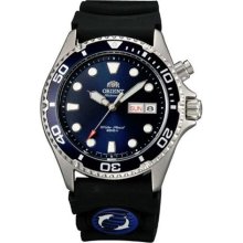 Orient EM6500CD Men's Ray Blue Dial Urethane Rubber Strap Automat ...