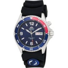 Orient Men's Cem65003d Blue And Red Bezel Automatic Rubber Strap Dive Watch