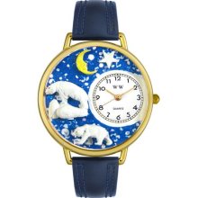 Personalized Polar Bear Unisex Watch - Black Padded