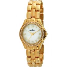 Peugeot Ladies Gold Crystal Dress Watch 7037g