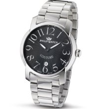 Philip Ladies Couture Analogue Watch R8253198525 With Quartz Movement, Black Dial And Stainless Steel Case