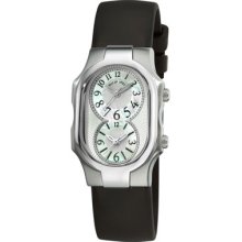 Philip Stein Watches Women's Mother of Pearl Dial Black Rubber Dual Ti