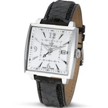 Philip Watch Avalon With White Dial And Black Crocodile Strap