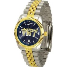 Pitt University Panthers Men's Stainless Steel Alumni Dress Watch