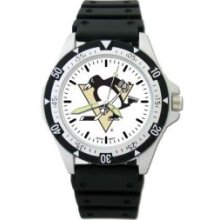 PITTSBURGH PENGUINS OPTION WATCH WITH PU STRAP