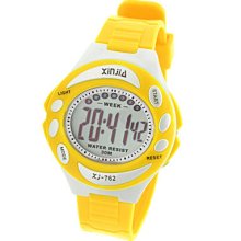 Plastic Digital Girl's Sports Multifunction Wrist Watch