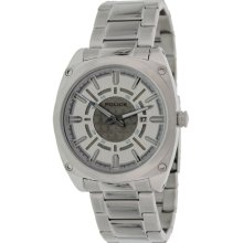 Police Men's PL.12698JS/04M Silver Stainless-Steel Analog Quartz Watch with Silver Dial