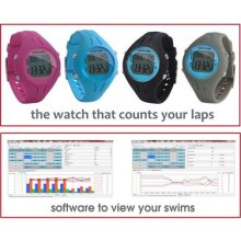 Pool Mate Swimovate Swimming Lap Counter Men Watch Sports Swim Run Grey Poolmate