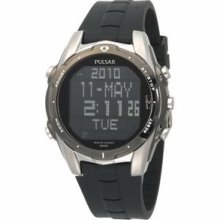 PQ2003 Pulsar Men's World Time Alarm Chronograph Black Promotional