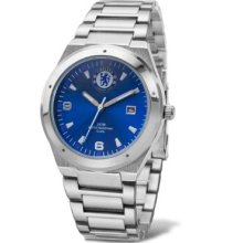 Premiership Football Men's Quartz Watch With Blue Dial Analogue Display And Silver Stainless Steel Bracelet Ga3734