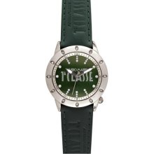 Prima Classe Women's PCD 942S/ZZ Round Green Leather Crystal Watc ...