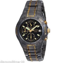 Pulsar Black Ion Chronograph Men's Watch Pl8002