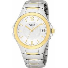 Pulsar By Seiko Mens Two Tone Classic Watch Pxh152