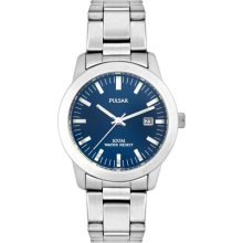 Pulsar Men's Stainless Steel Blue Dial ...