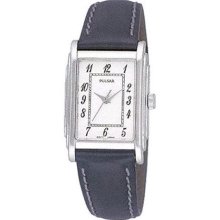 Pulsar Prs583 Women's White Dial Leather Strap Watch