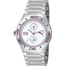 Puma Pit Babe Metal Silver Women's watch #PU102772004