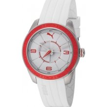 Puma Pu102972004 Slice White Red Watch