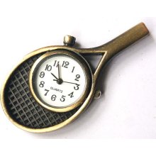 quartz movement pocket watch tennis bat pendant No10695