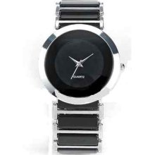 Quartz Silver Black White Wrist Watch Lightweight Valentines Day