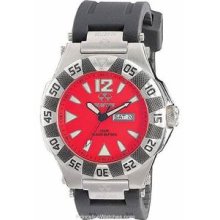 Reactor Gamma Men's - Red - Stainless - Day/Date - 300 Meter - Rubber