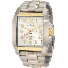 Reactor Mens Fusion 2 Analog Stainless Watch - Two-tone Bracelet - White Dial - 95102