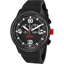 Red Line Men's Tech Chronograph Black Dial Black Ip Ss Case Black Text