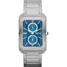 Relic Men's Brookfield Stainless Bracelet Watch w/ Blue Dial