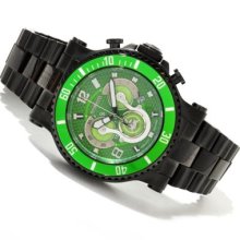 Renato Men's T-Rex Diver Limited Edition Swiss Quartz Chronograph Watch GREEN