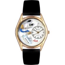 Respiratory Therapist Black Leather And Goldtone Watch ...