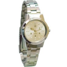 RNIB Ladies Braille Watch Silver Chrome Bracelet