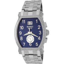 Roberto Bianci 1860Dia Bl Men'S 1860Dia Bl Diamond Dual-Time Zone Date Watch