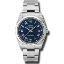 Rolex Air-king Domed 114200 (blue Dial, Roman Numeral Markers)