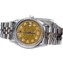 Rolex datejust jubilee bracelet mens watch diamond dial