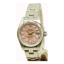 Rolex Datejust Ladies Pink MOP Dial, Fluted Bezel, Oyster - Pre-Owned