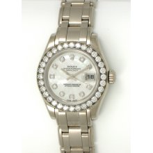 Rolex : Ladies Masterpiece Datejust Pearlmaster : 80299 : 18k Whi..