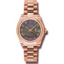 Rolex Lady Rose Gold President 31mm 178245 bmopr